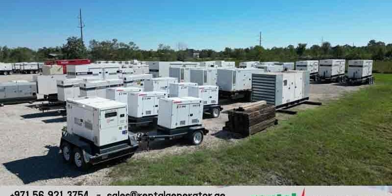 Rental Generator in Construction Site