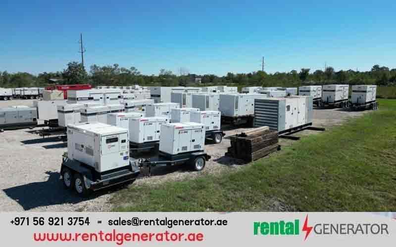 Rental Generator in Construction Site